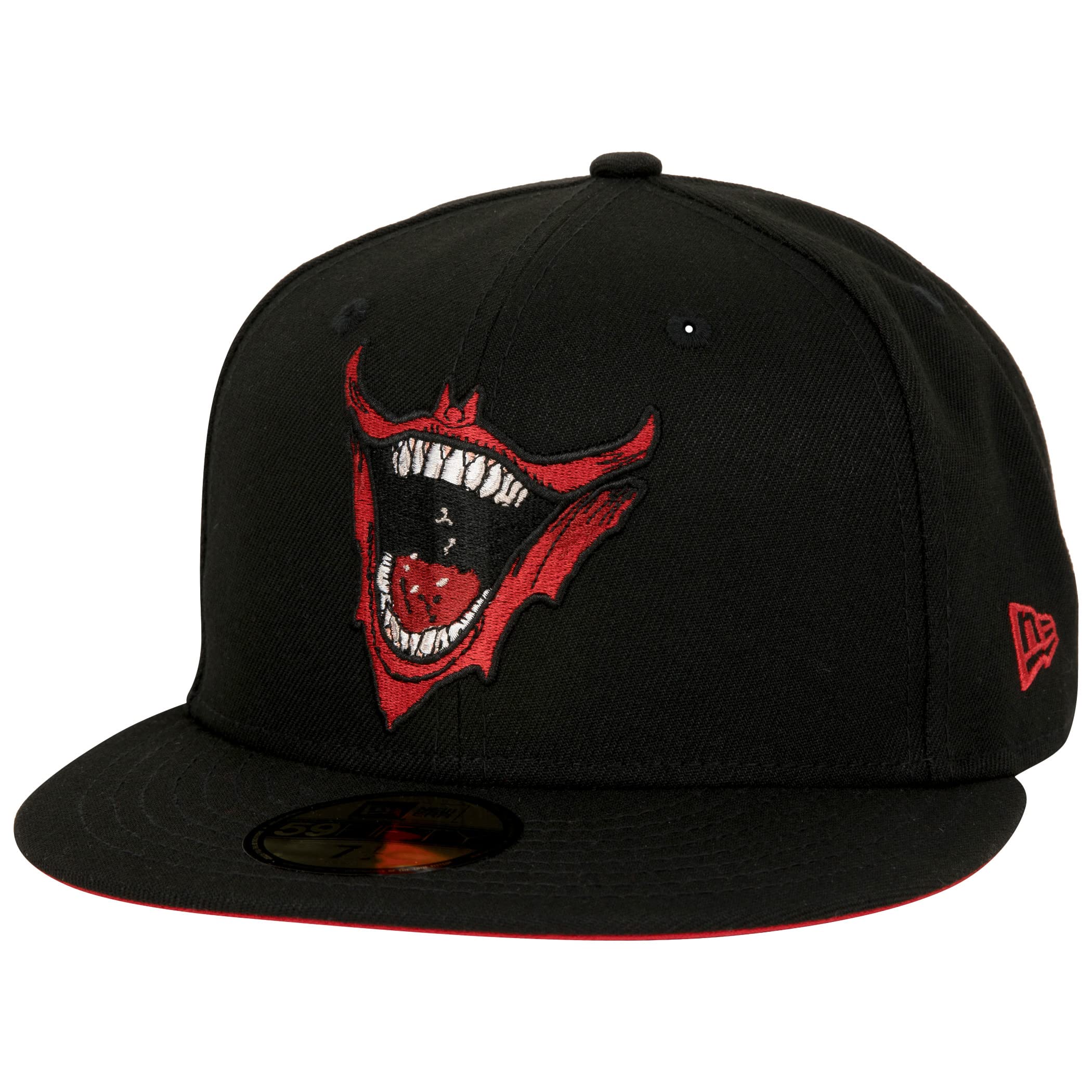 New Era Joker He Who Laughs 59Fifty Fitted Hat (UK, Numeric, 7 1/8, Black)