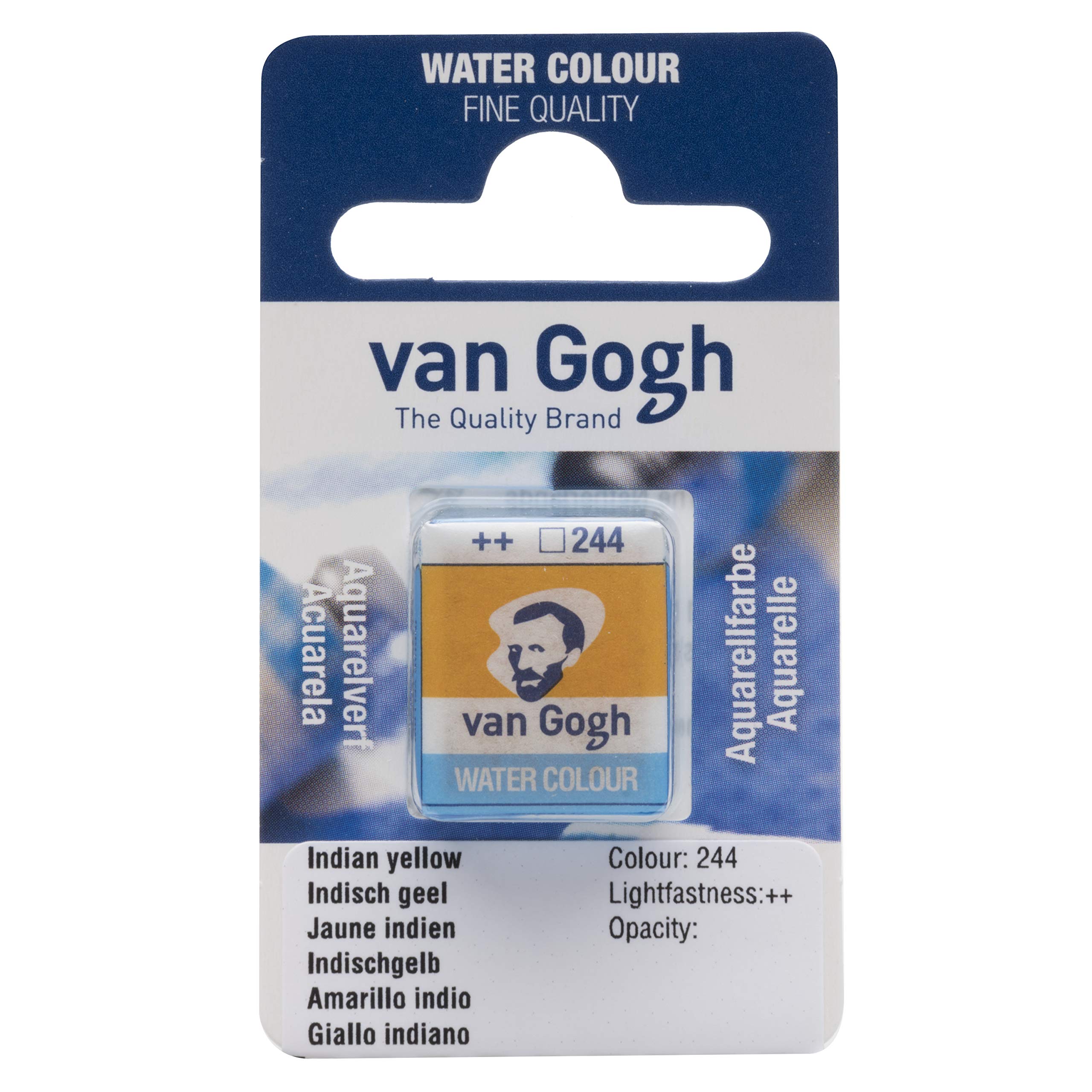Van Gogh Watercolour Paint, Half Pan, Indian Yellow 244