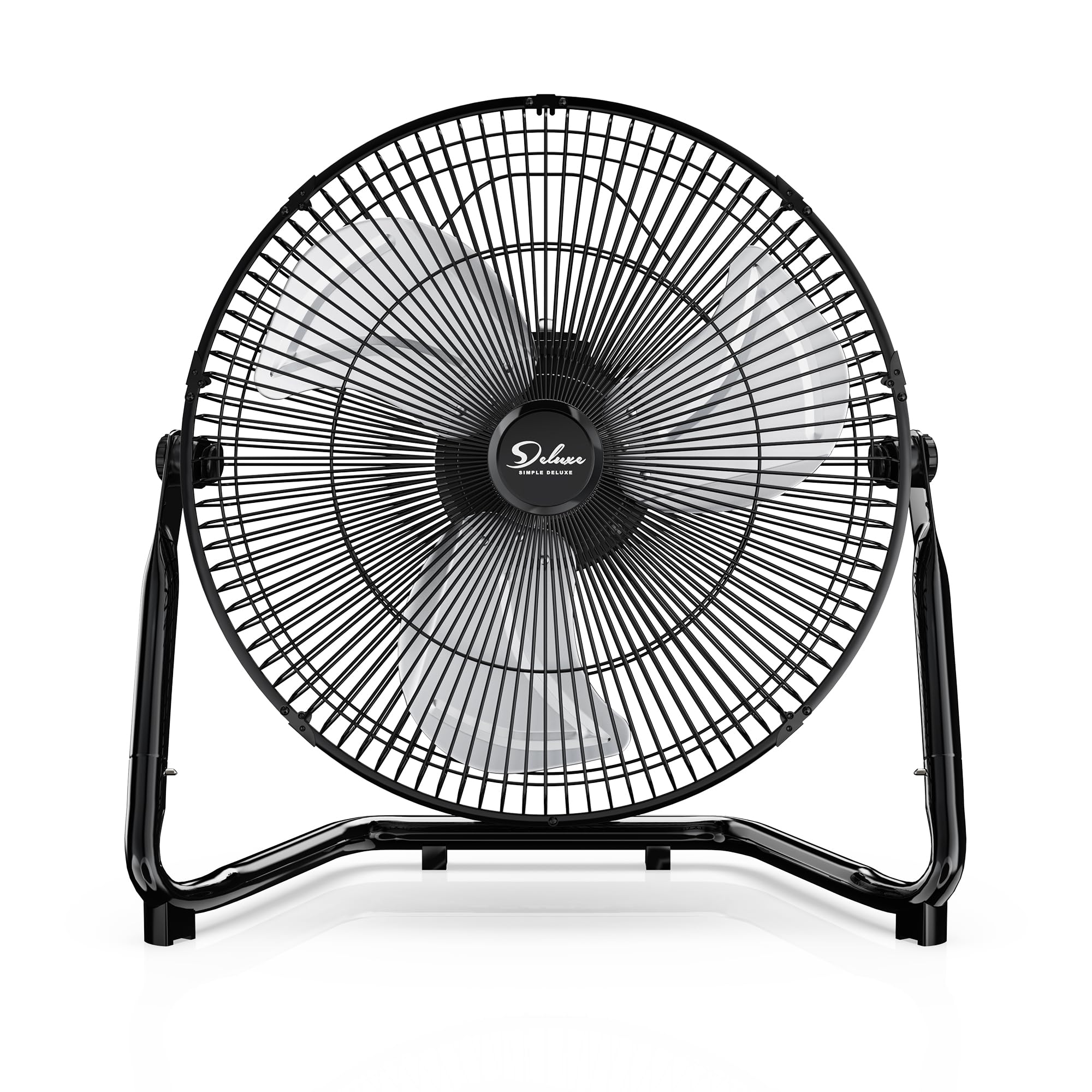 Simple Deluxe 18" 3-Speed High Velocity Industrial Floor Fan, Heavy Duty Metal for Warehouse Workshop Basement, 1 Pack