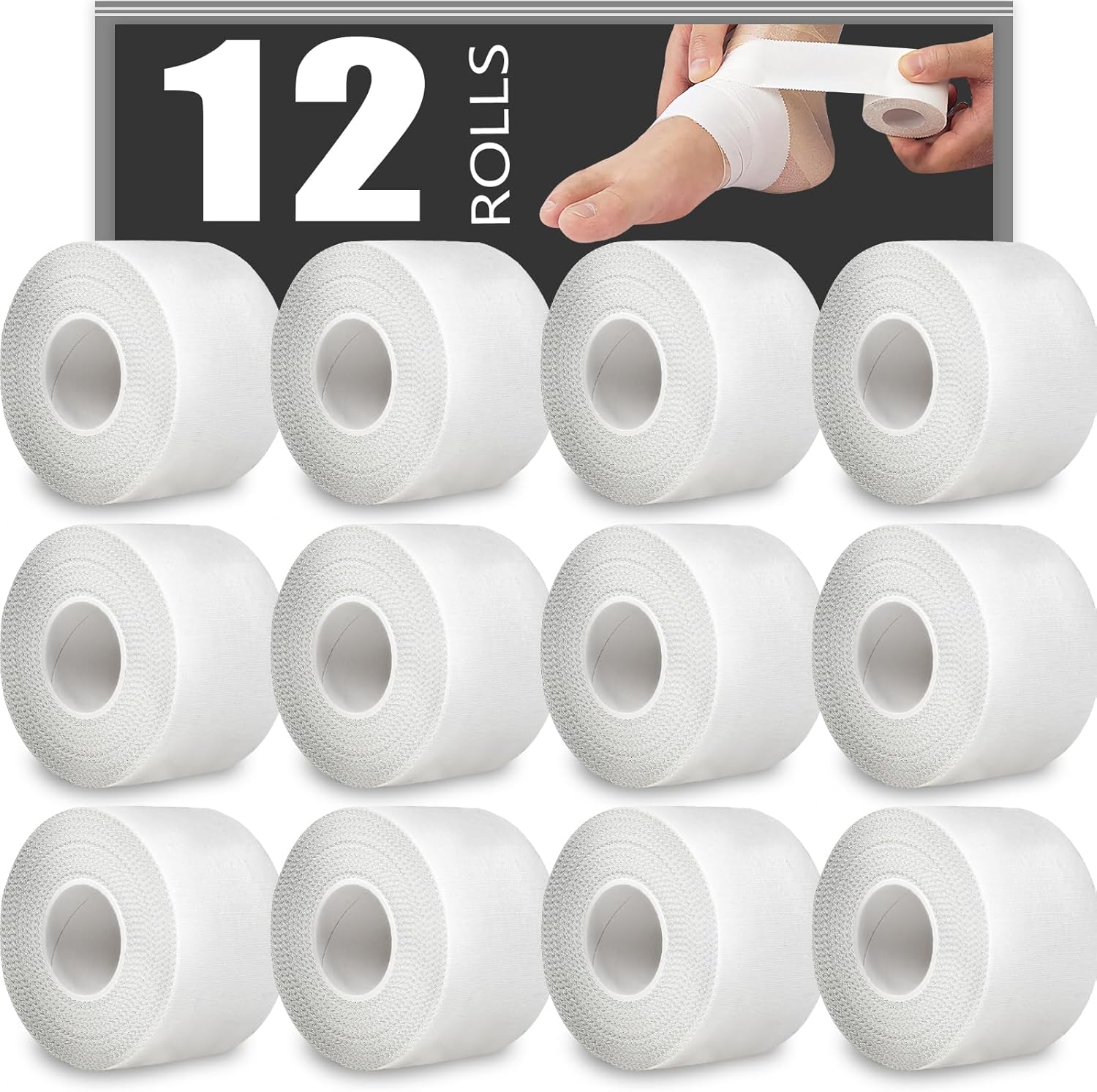12 Pack Athletic Sports Tape, Athletic & Medical Trainers
