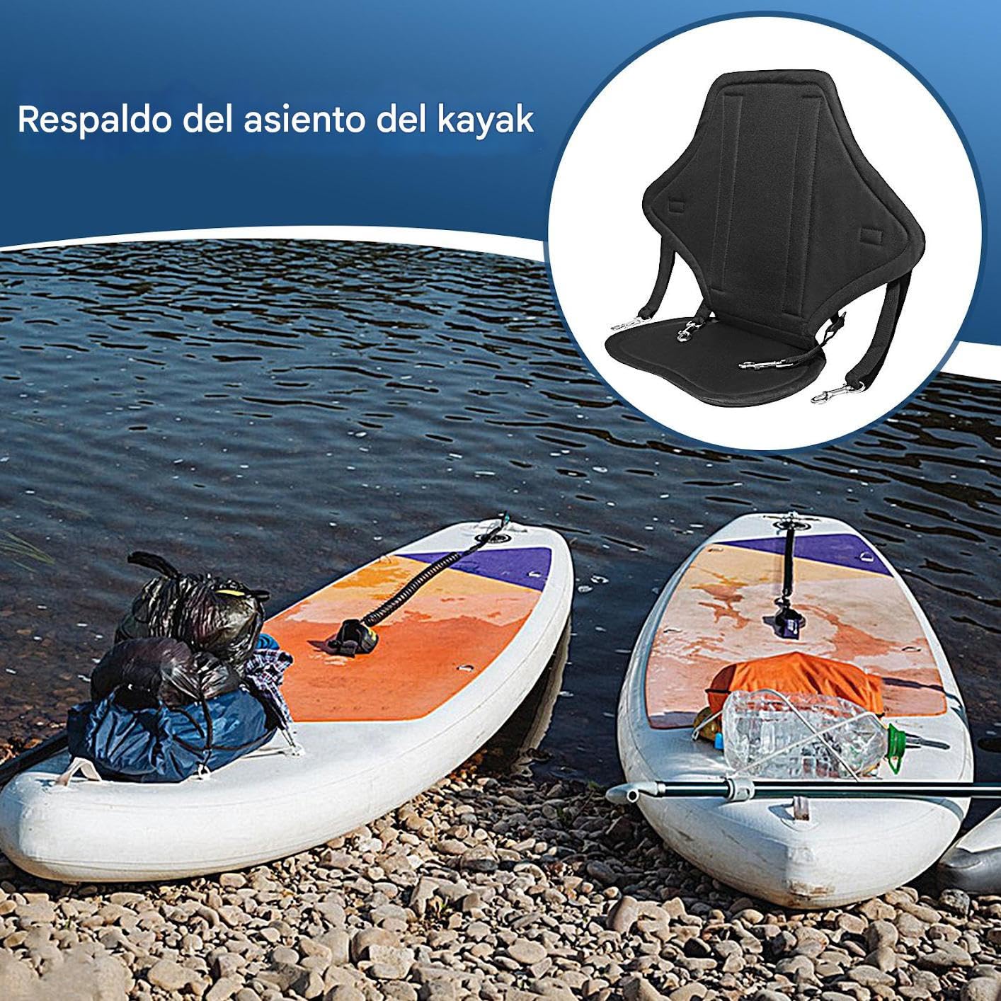 Asiento de Kayak Silla de Acolchada Ajustable