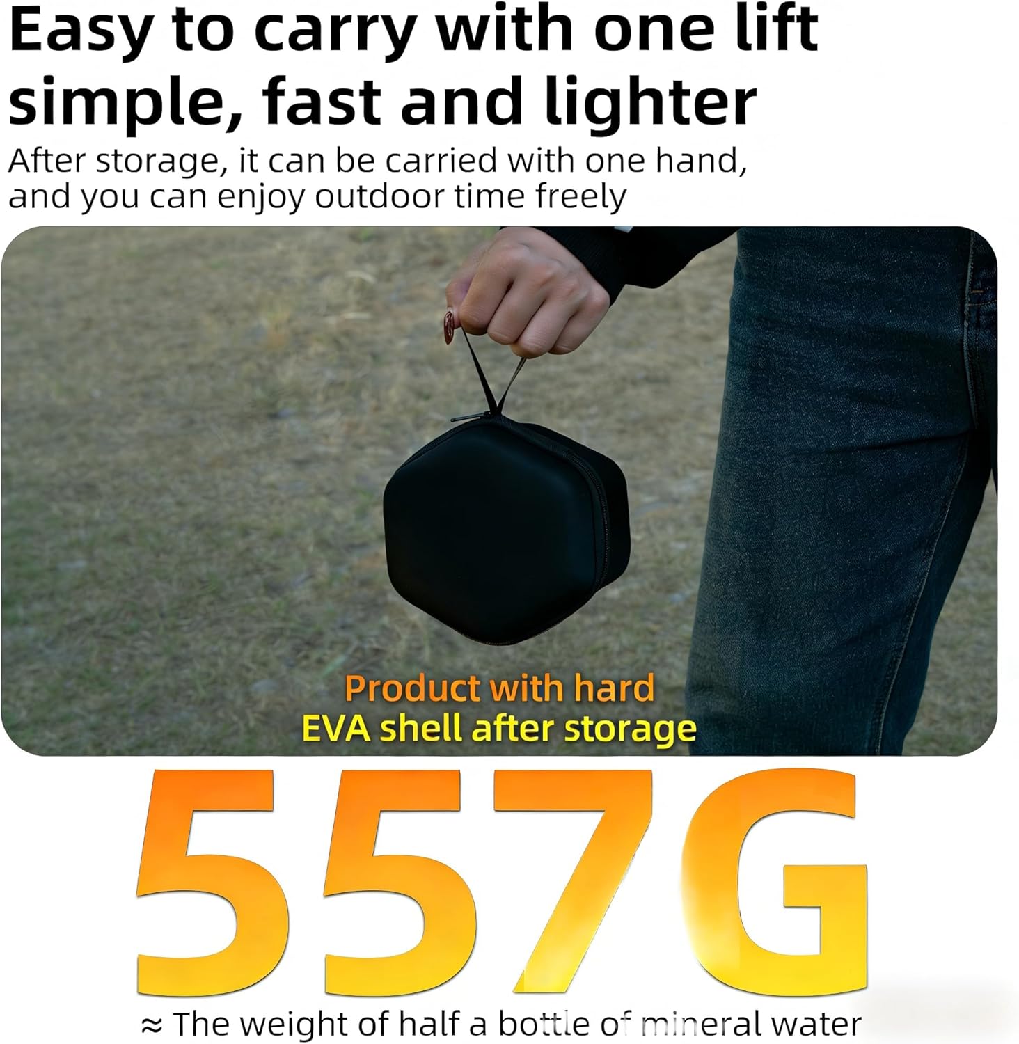 Altemura Triple Burner Camping Stove, 6800W High Power, Foldable Portable Backpacking Stove with Gas Adapter and EVA Carry Case