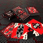 Bicycle ACDC Cartes à jouer, caractéristiques iconiques ACDC Titres de chansons et dessins de bande, Rouge et Noir, 1 Deck
