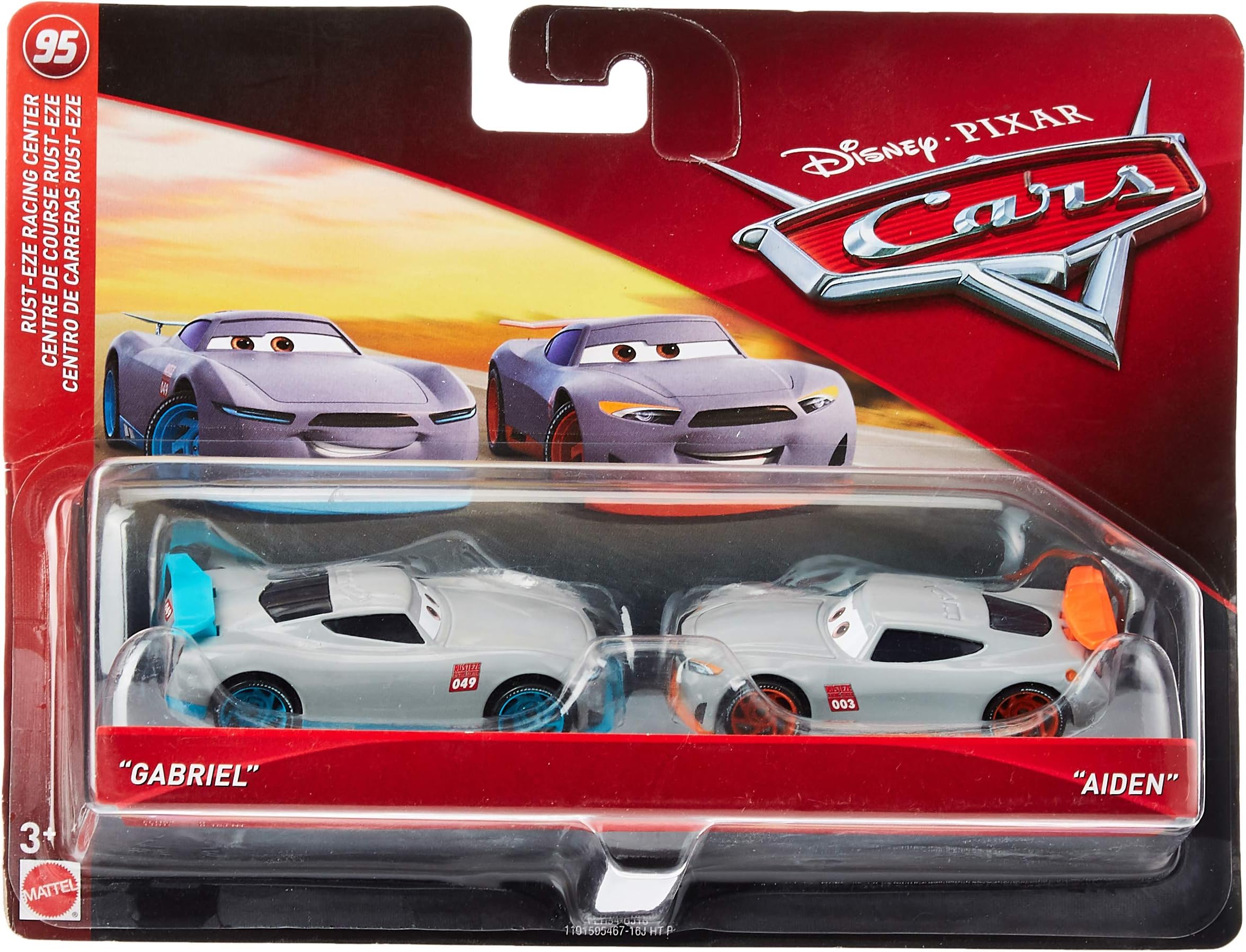 DisneyCars Toys Character Car Trainee #49 & Trainee #3 Vehicle, 2 Pack