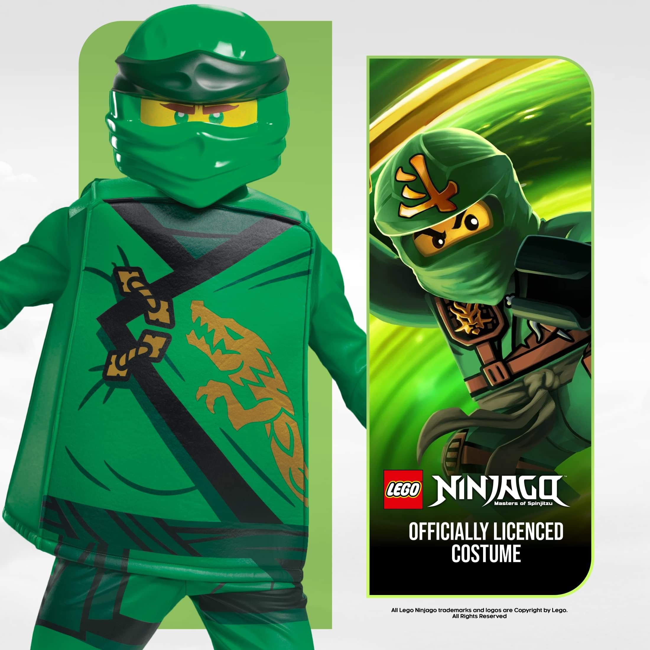 Lego Ninjago Lloyd Costume Bambino - Costume Ninja per Bambini, Abito per Halloween, Compleanni e Party, Disponibile