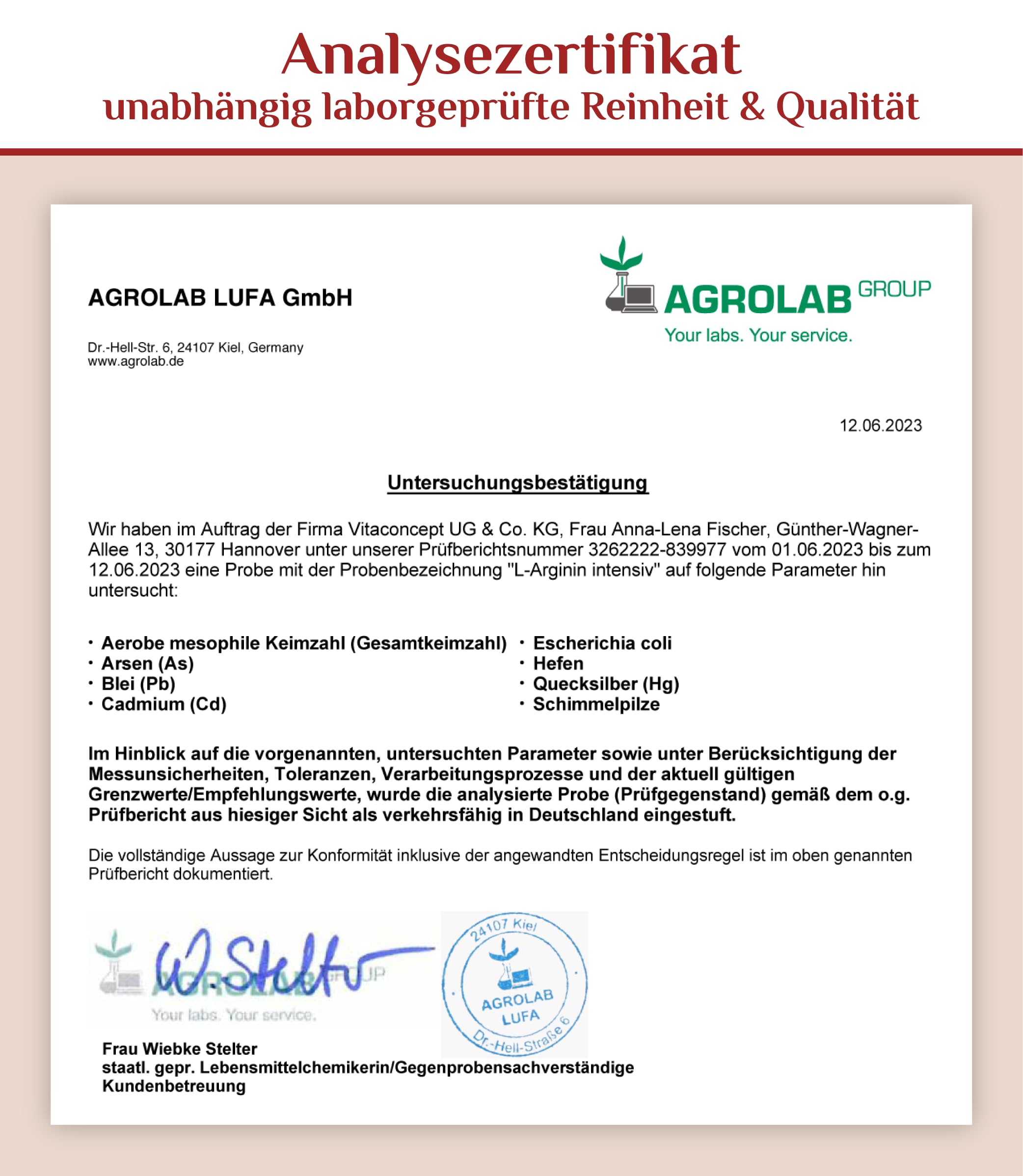 Vitaconcept I L-Arginin I 365 Kapseln I hochdosiert I 1000 mg pro Kapsel I 98,7% reines L-Arginin I vegan I in Deutschland produziert