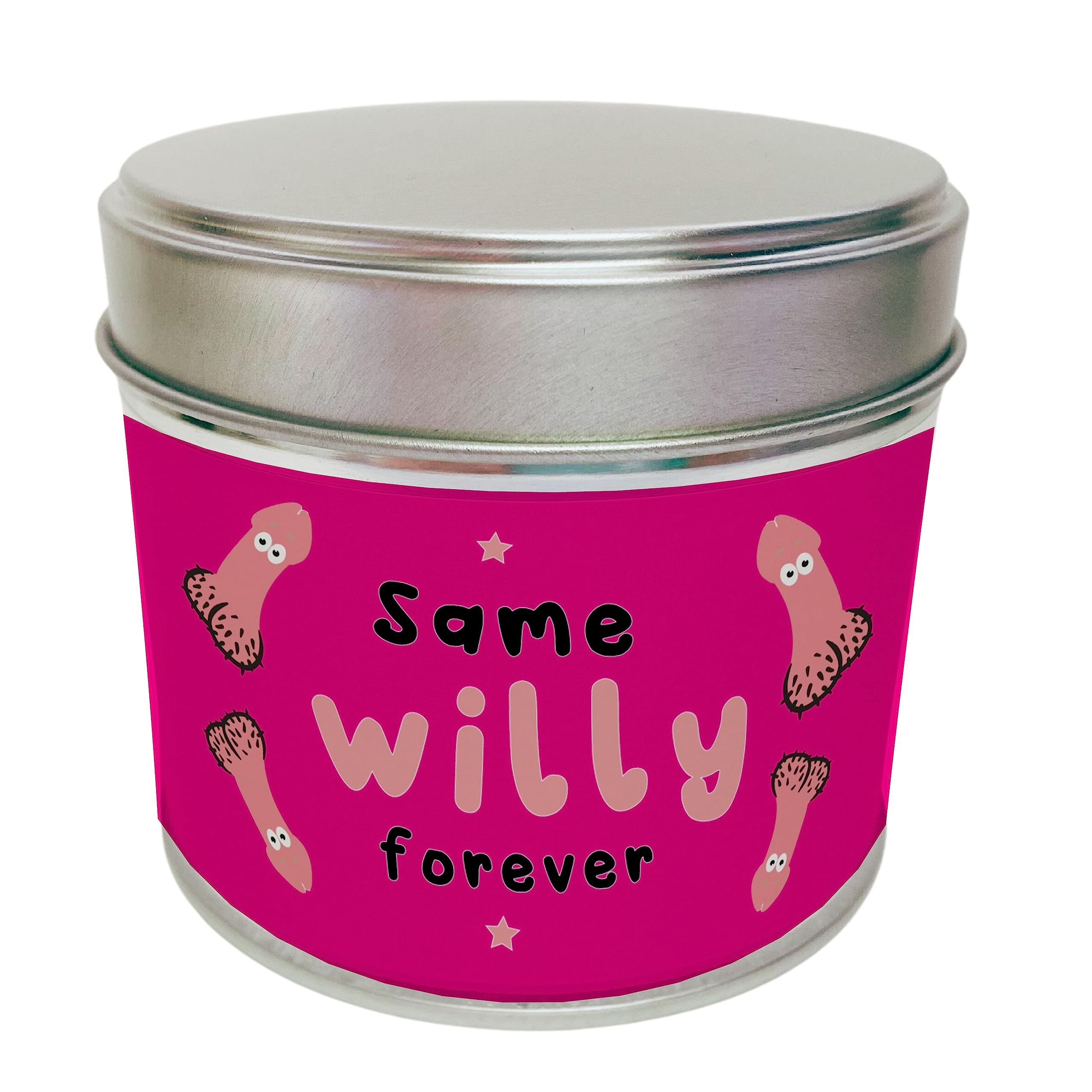 Wanky Candles White Funny Hen Party Candle Same Willy Forever Rude Bride To Be Gift Soy Wax Tin Candle