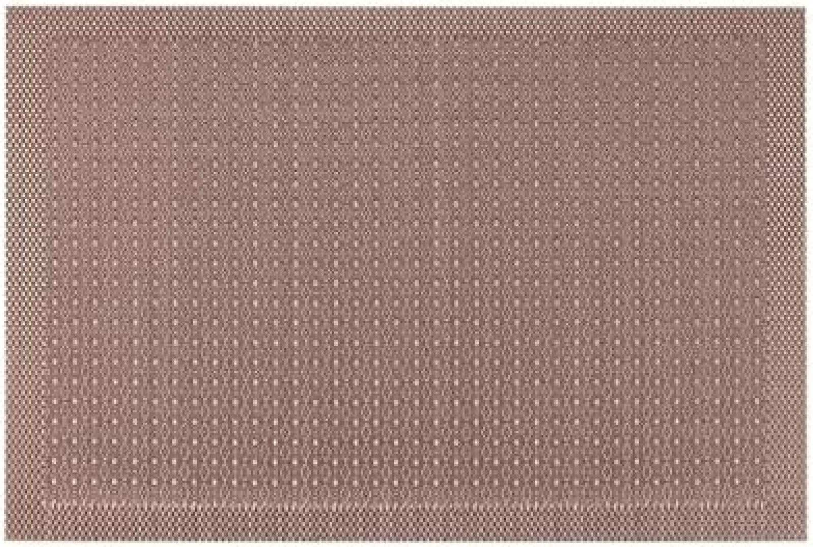 Set de table rectangulaire tissé haut de gamme en PVC marron 45x30 cm lot de 4