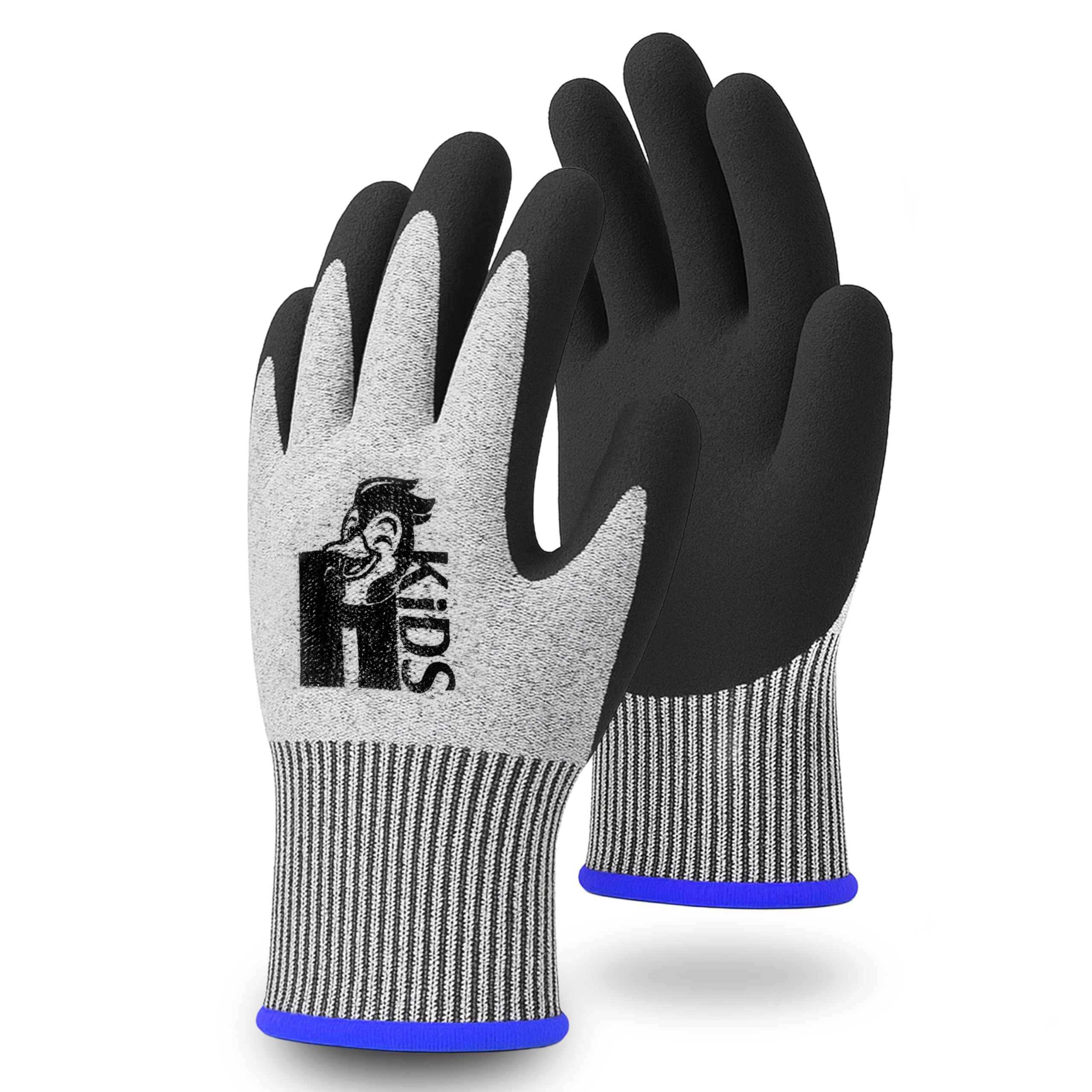 HOLZHELD Schnitzhandschuhe für Kinder – Schnittschutzhandschuhe Kinder, schnittfeste Handschuhe 2,5-10 Jahre – zertifizierte Arbeitshandschuhe für Basteln, Kochen, Werken & Garten Gr.5