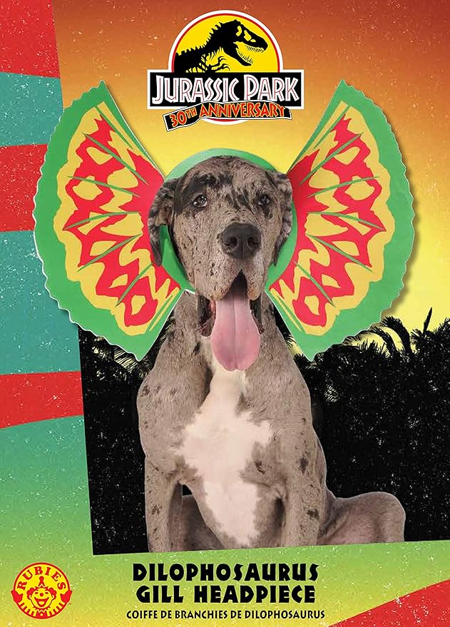 Disfraz Dilophosaurus Jurassic World para Perros o Gatos, Talla M/L miniatura 2