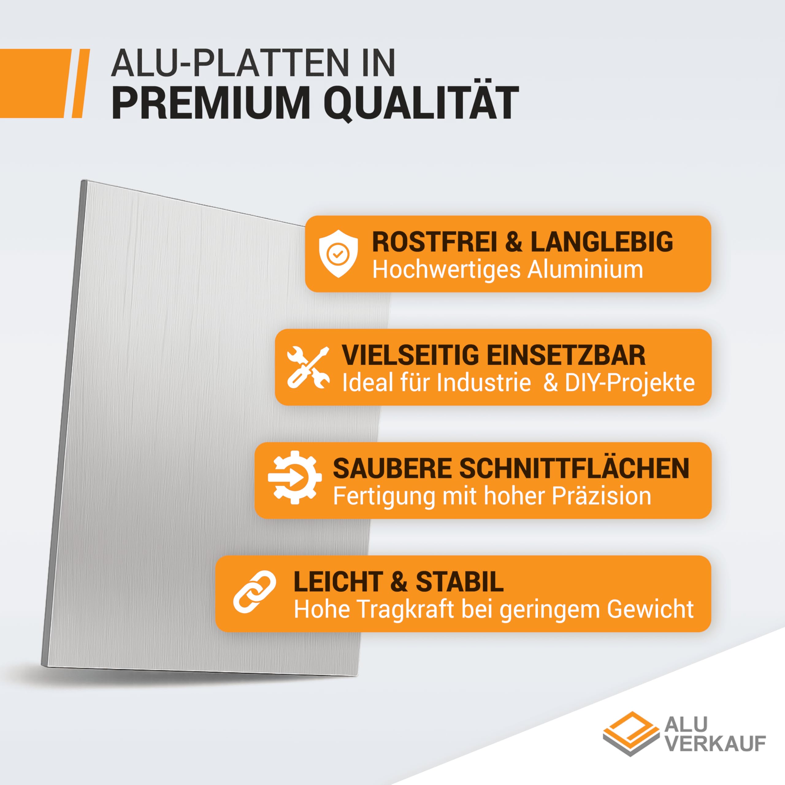 Alu-Verkauf Aluminium Platte roh - Aluplatte Zuschnitt nach Maß - Alu Blech 10mm - Abmessung 100mm x 200mm - Weitere Maße wählbar - Ideal für Werkstatt, Modellbau & DIY