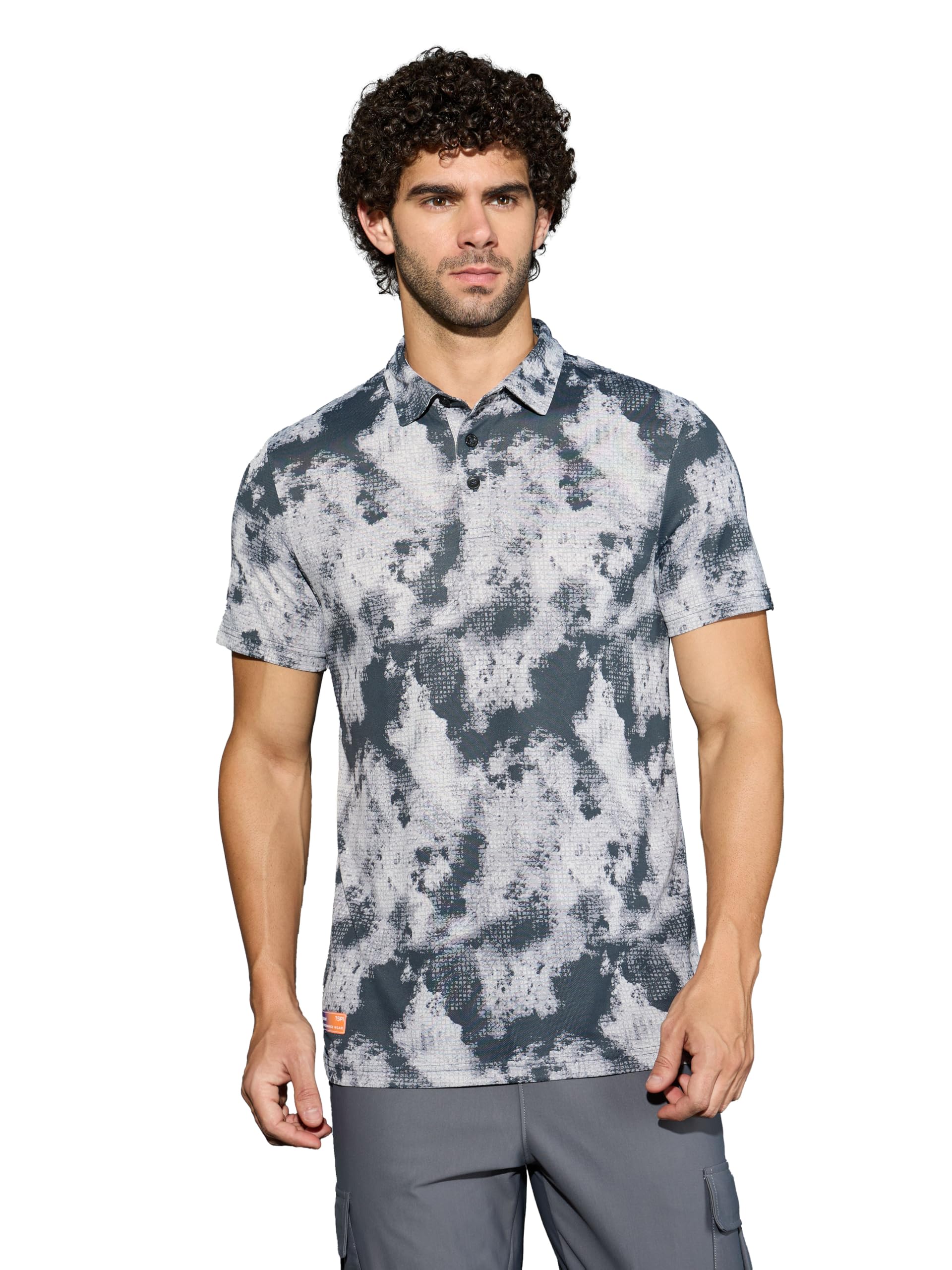 technosport Men's Polyester Slim Fit All Over Print Polo Neck Half Sleeve T-Shirt with Technocool+,SPF50+ and Quick Dry-picture-35