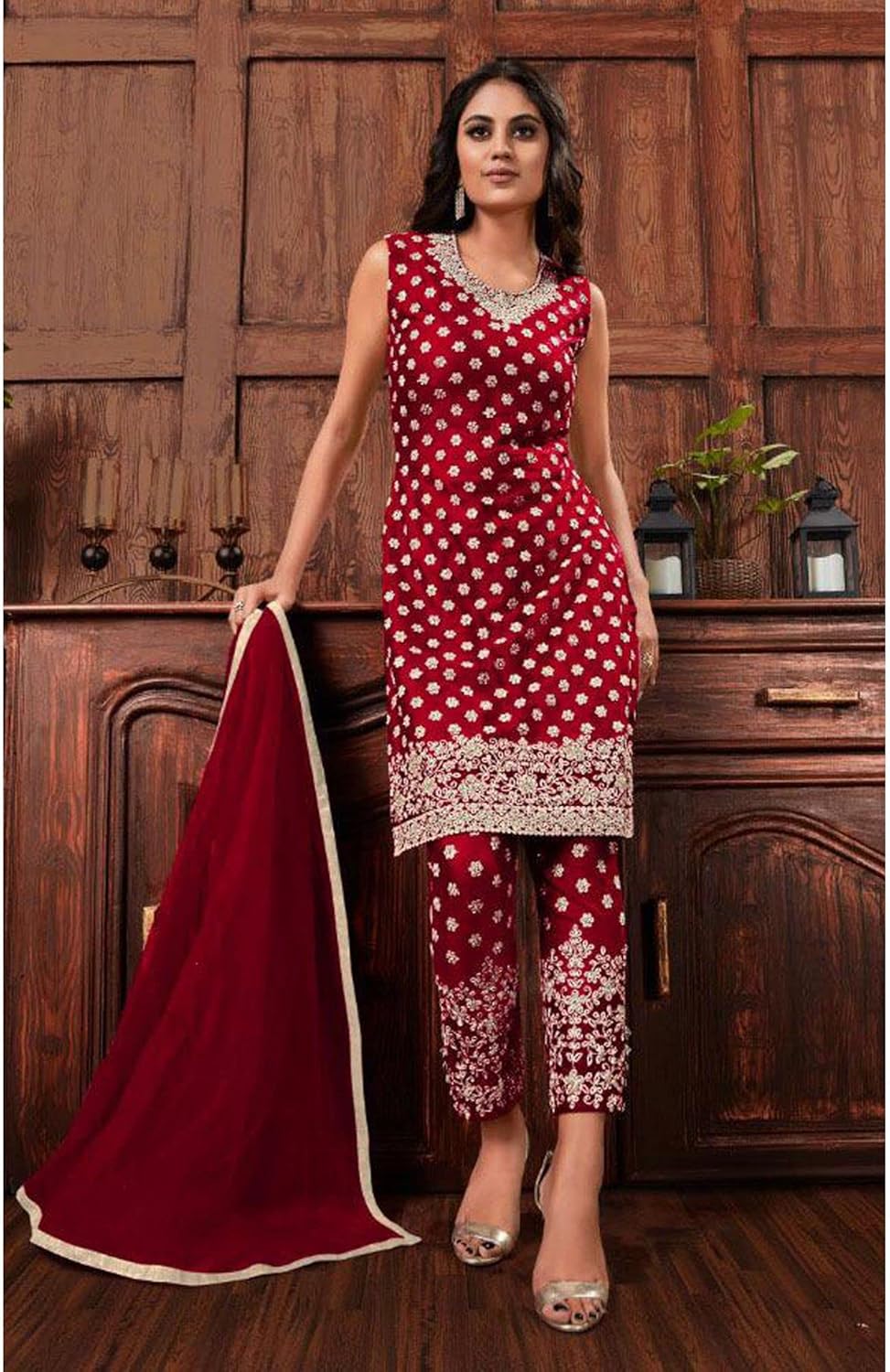 Party Wear Pakistani Designer Salwar Kameez Shrug Suits Indian Stitched Trouser Pant Plazzo Dress