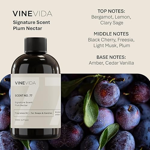 Miniatura 1141 de VINEVIDA [4 onzas] Aceite de fragancia de madera de teca de caoba para fabricación de velas y fabricación de jabón, aromas de velas prémium para