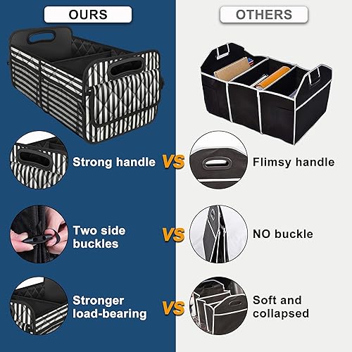 Miniatura 2 de Deosk - Organizador de maletero para SUV, autos y camiones con 6 bolsillos grandes, caja de almacenamiento de poliéster impermeable