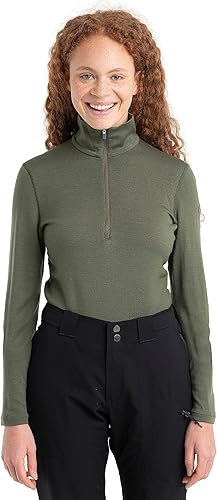 Miniatura 10 de Icebreaker Merino 260 Tech - Camiseta de manga larga con media cremallera para mujer, talla S, azul marino medianoche