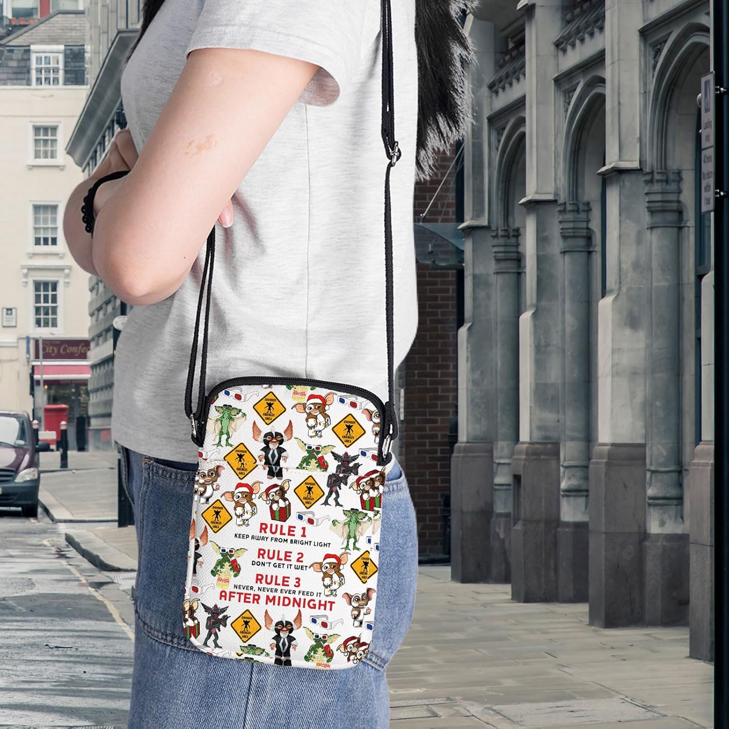 BWWKTOP Mogwai Crossbody Bag Gizmo Fans Gift Stripe Sling Bag Vegetable Gremlin Shoulder Bag Brain Gremlin Merch - Image 3