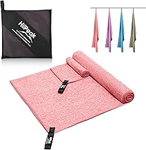 HiiPeak Microfibre Towel Compact and Lightweight Microfibre Towels Fitness Towel Quick Drying Microfibre Bath Towel Absorbent Sports Towel Gym Swimming and Gym Towel