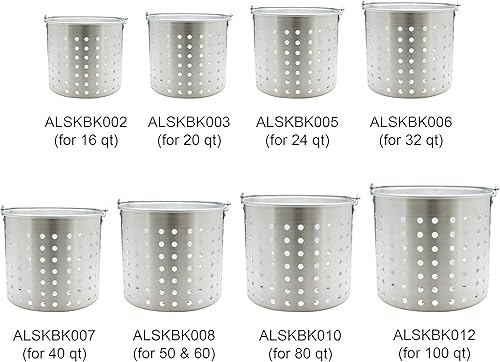 Miniatura 5 de Thunder Group Cesta vaporizadora de aluminio de 24 cuartos compatible con ALSKSP005