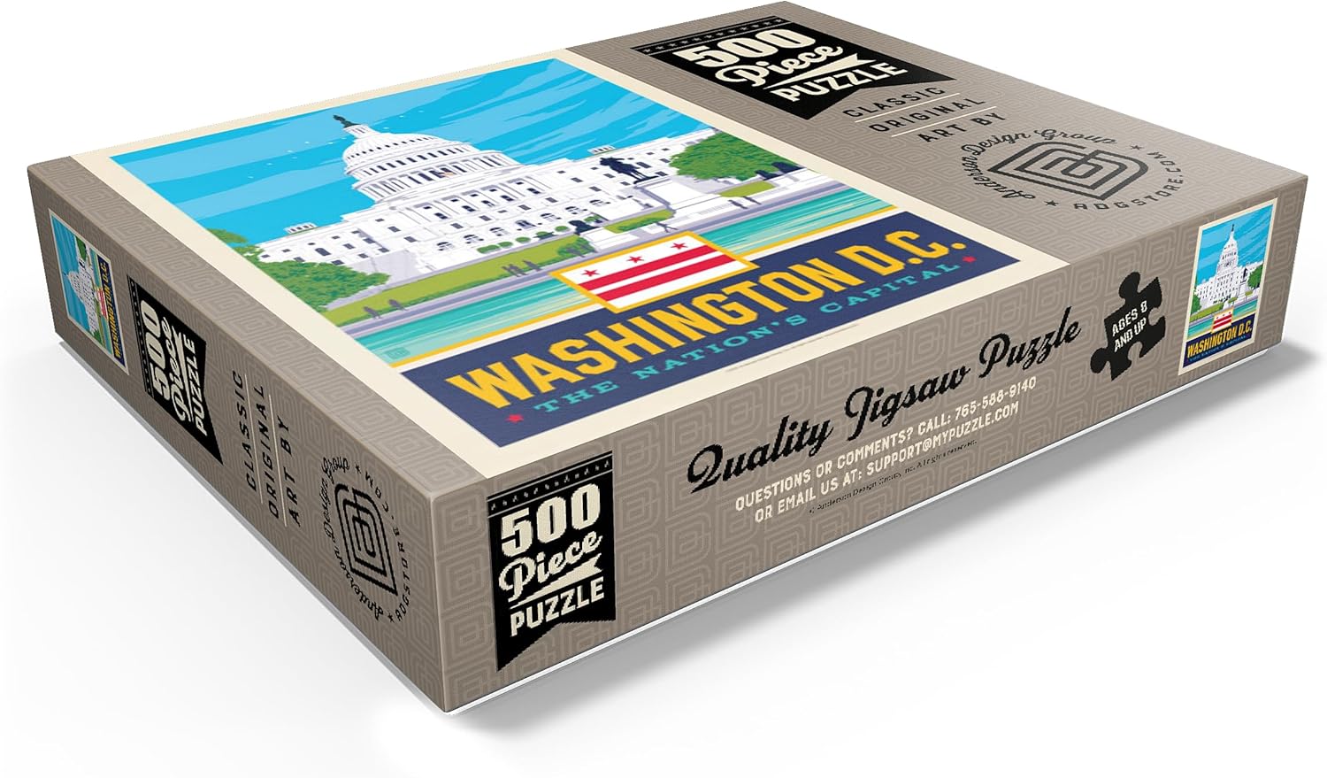 MyPuzzle Washington, DC: State Pride - Premium 500 Piece Jigsaw Puzzle for Adults