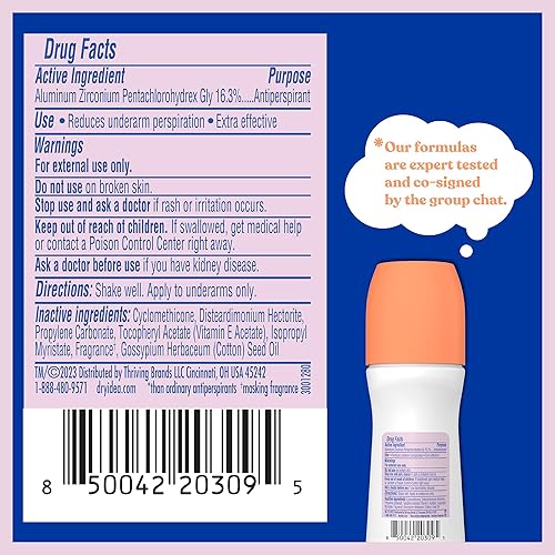 Miniatura 8 de Dry Idea Desodorante y antitranspirante enrollable sin perfume para mujeres, hipoalergénico para pieles sensibles, protección contra el sudor 2