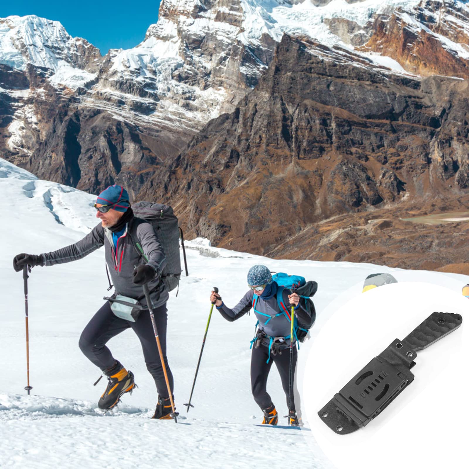 Clip Coltello, Clip da Cintura da Campeggio per Coltello Kydex Fodero Fondina, Fascetta Multifunzionale Clip Coltello Guaina Morsetto, Campeggio Fai da Te Outdoor Tool Clip