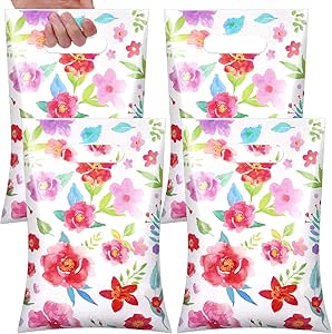 Naozinebi 24Pcs Wildflower Gift Bags - Floral Party Favor Bags With Handles