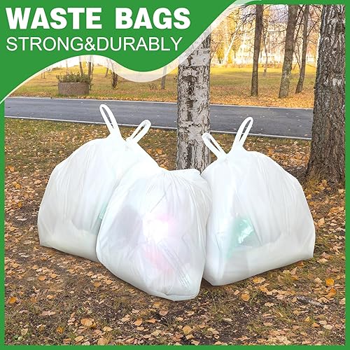 Miniatura 5 de Kisston 400 bolsas de plástico para camisetas de tamaño jumbo con asas, 35 micrófonos, bolsas grandes de plástico liso para comestibles, gruesas y