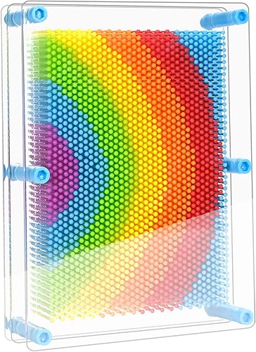 Juguetes de arte con pines 3D, juegos de mesa ocupados, juguetes sensoriales de arcoíris para niños con autismo, juguetes de escritorio para adultos