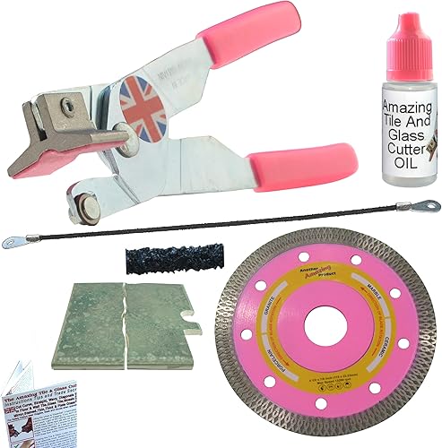 Miniatura 8 de Kit de herramientas manuales de cortador de azulejos 1 cortador de azulejos de cerámica de 4 12 pulgadas sierra de azulejos ultrafina de diamante