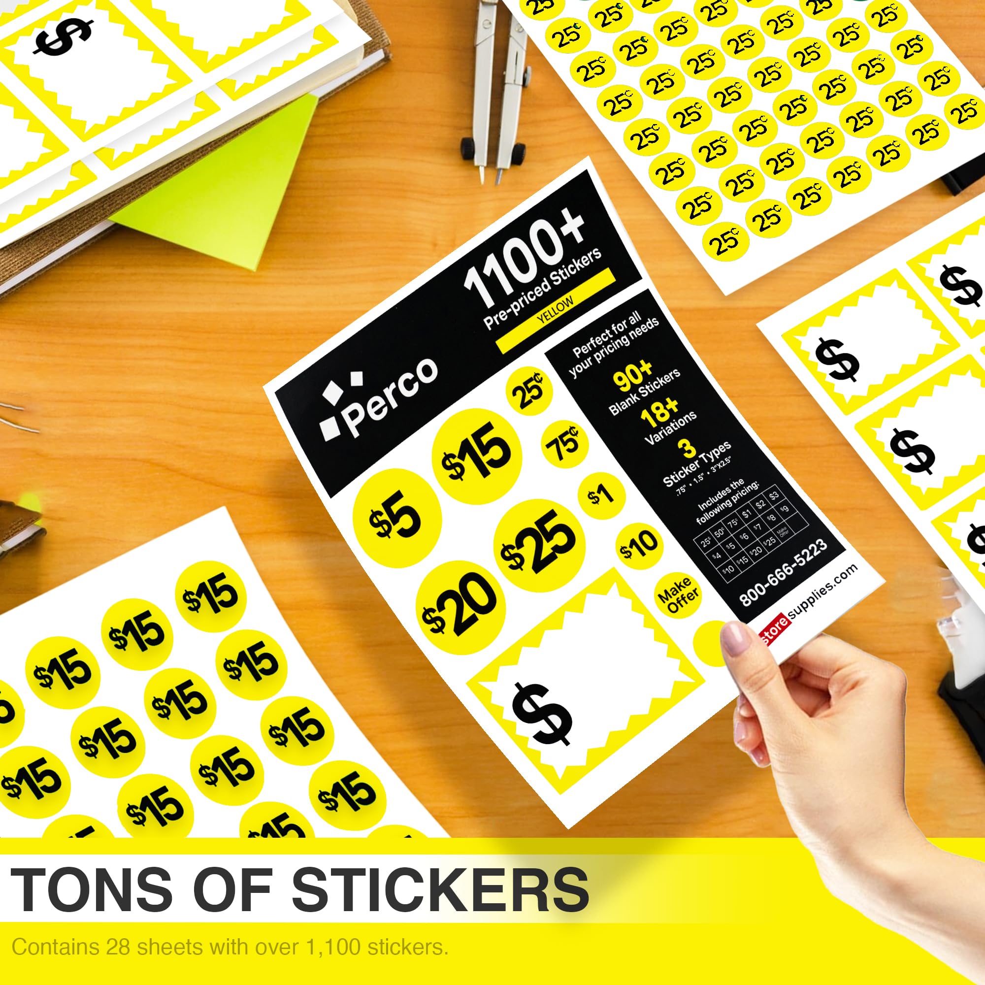 Simple Price Sticker Snapklik.com : Garage Price Stickers - 28 Sheets, 1,100 Pre-Priced ...