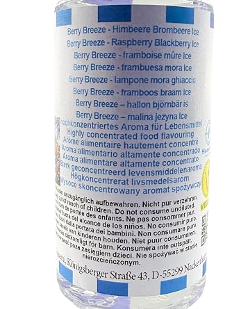 Berry Breeze Raspberry Blackberry Ice Flavor Concentrate Vegan Sasami 10ml