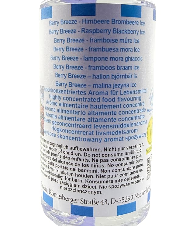Berry Breeze Raspberry Blackberry Ice Flavor Concentrate Vegan Sasami 10ml