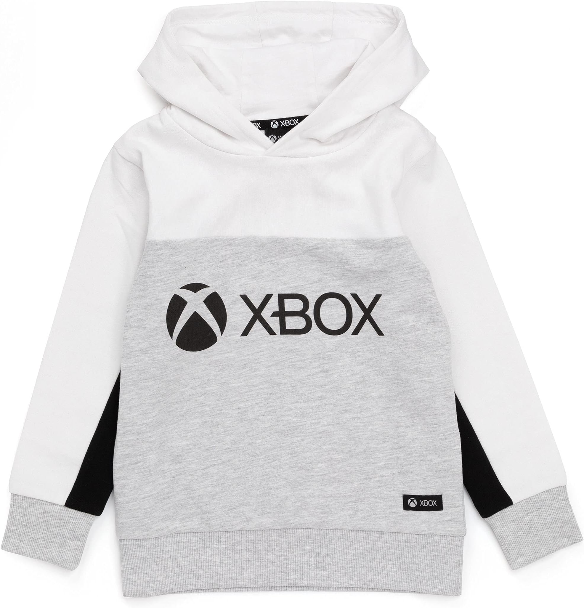 Xbox Hoodie For Boys & Girls | Kids White Grey Game Console Logo Hooded Sweatshirt | Childrens Gamers Jacket Clothing Merchandise
