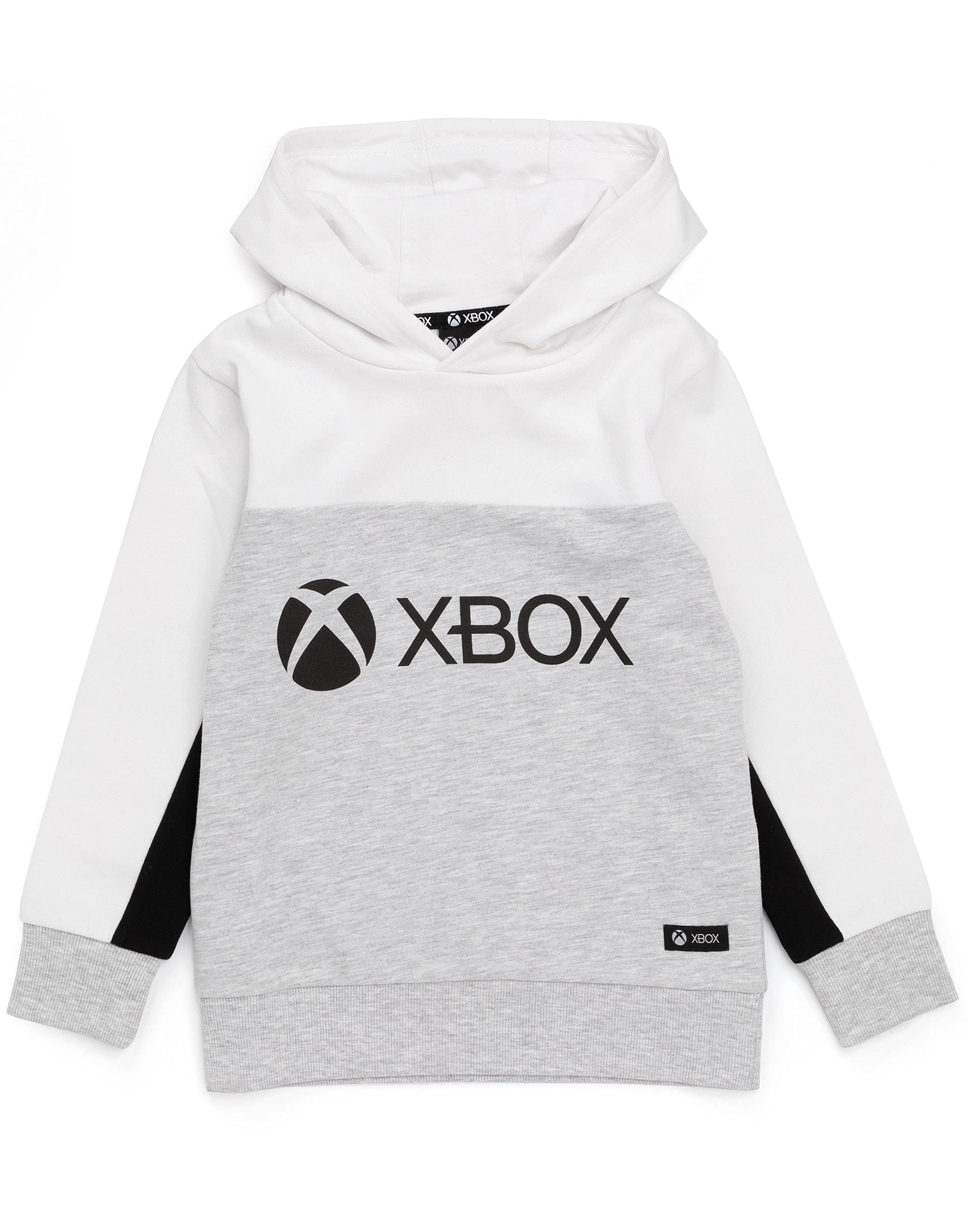XboxHoodie For Boys & Girls | Kids White Grey Game Console Logo Hooded Sweatshirt | Childrens Gamers Jacket Clothing Merchandise