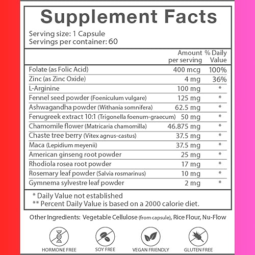 Miniatura 5 de Alivio de los sofocos para mujeres Suplemento de alivio de la menopausia con ingredientes naturales Sudores nocturnos, estado de ánimo y apoyo