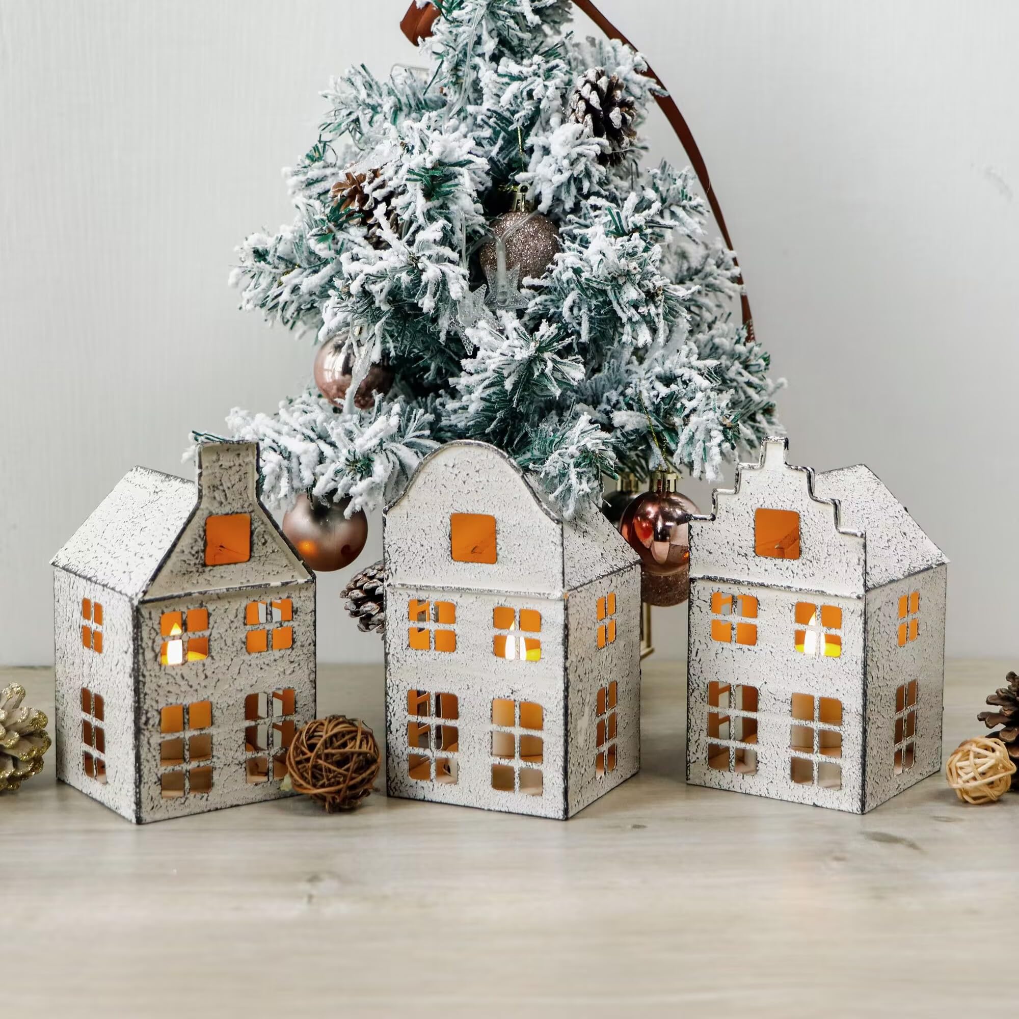 Trirocks Vintage Laternen Set 2-teilig - 41cm & 55cm Metall Laternen Für Garten & Wohnung