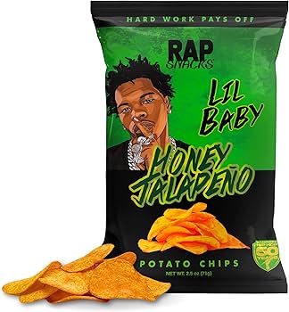 Amazon.com: Rap Snacks Lil Baby Honey Jalapeno Potato Chips 2.5 Oz Amazon.com: Rap Snacks Lil Baby Honey Jalapeno Potato Chips 2.5 Oz