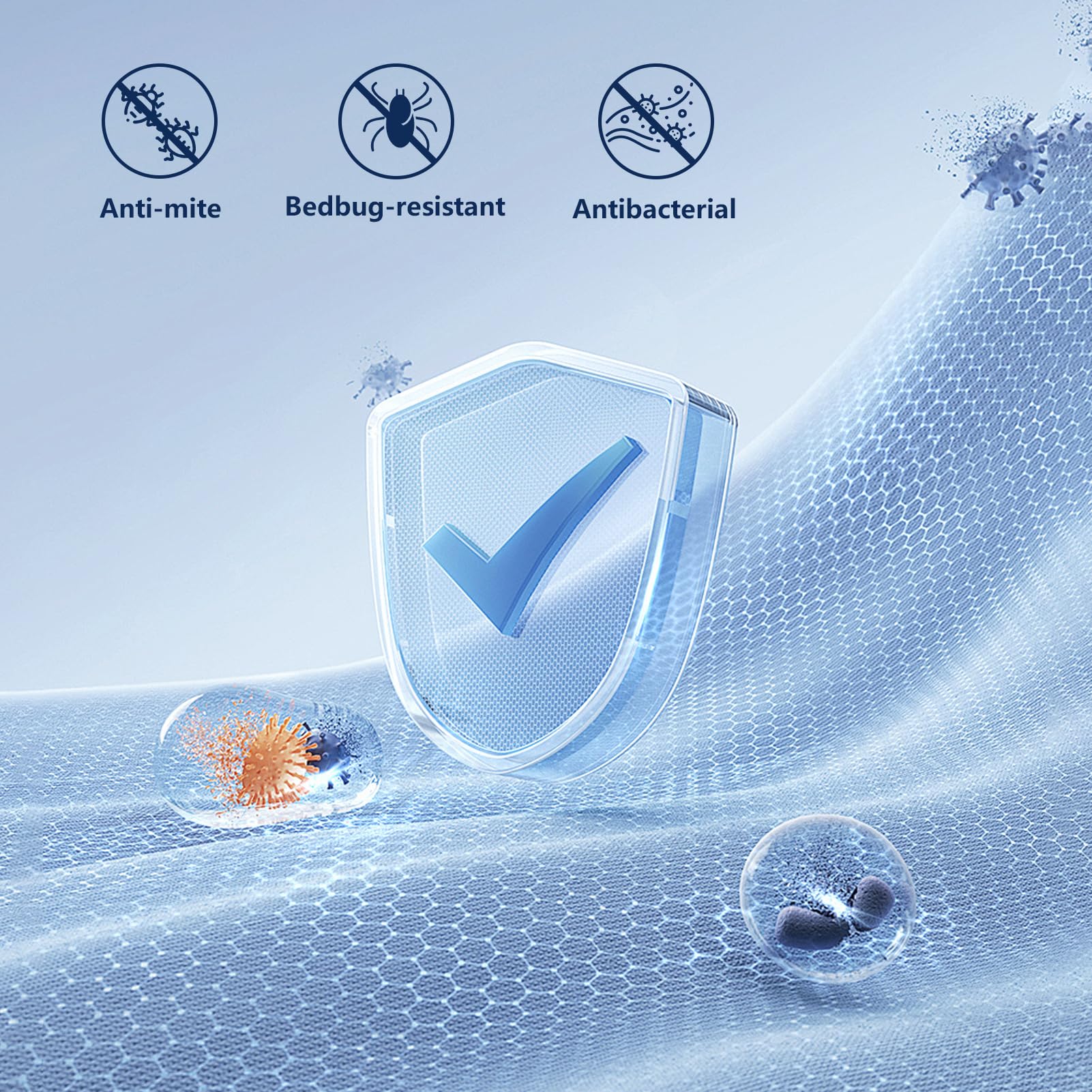 OMERAI Coperta Refrigerante 2 Lati, 130X150CM Coperta Rinfrescante Letto per l'estate Q-Max>0.45 Super Morbido Traspirante Cooling Blanket Blu