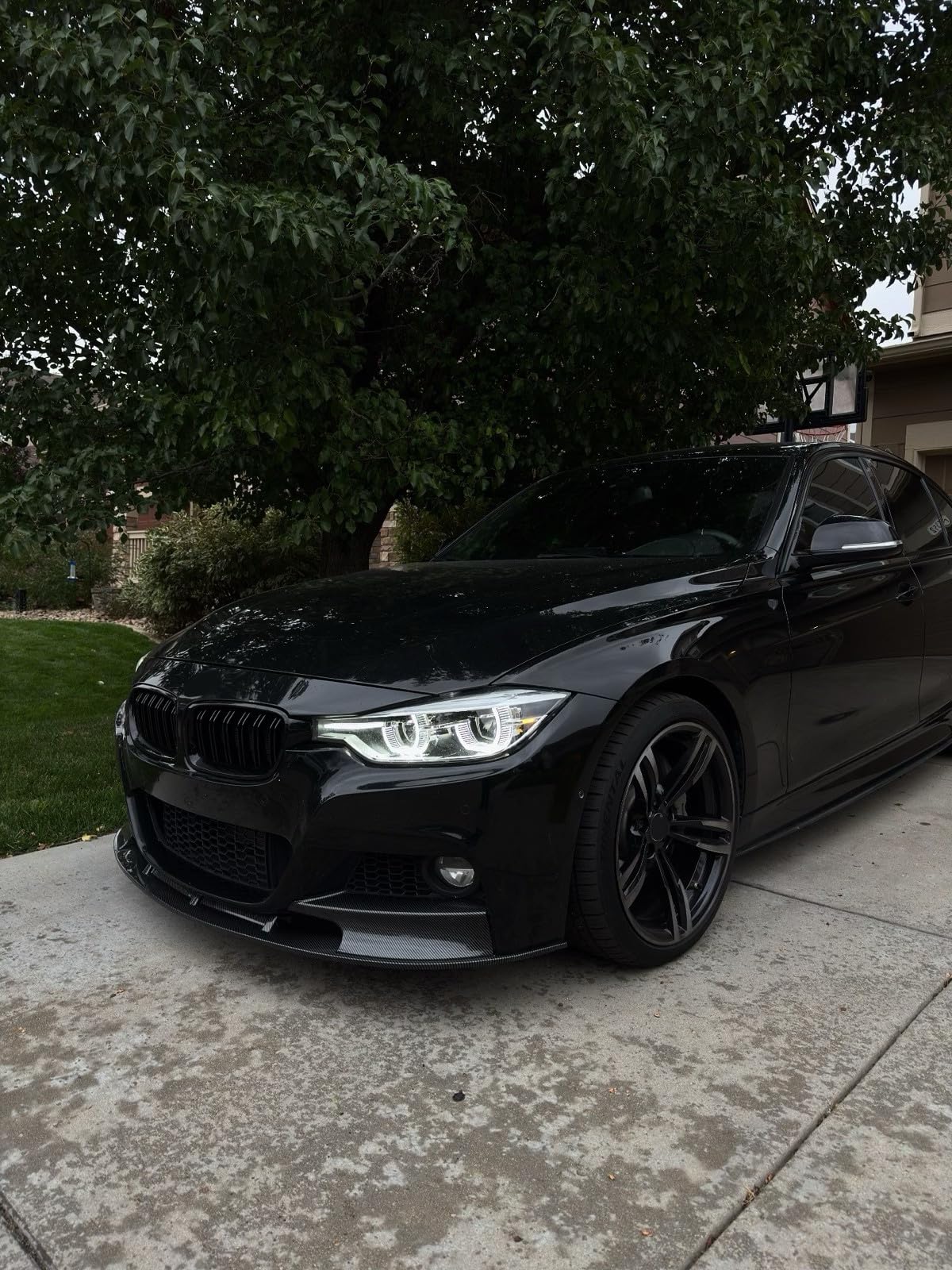 Passend für 3er F30 F31 Schwarz Glanz Kühler- Sport- Front- Rippen- Grill Doppelsteg Links Rechts Set 2011-2019