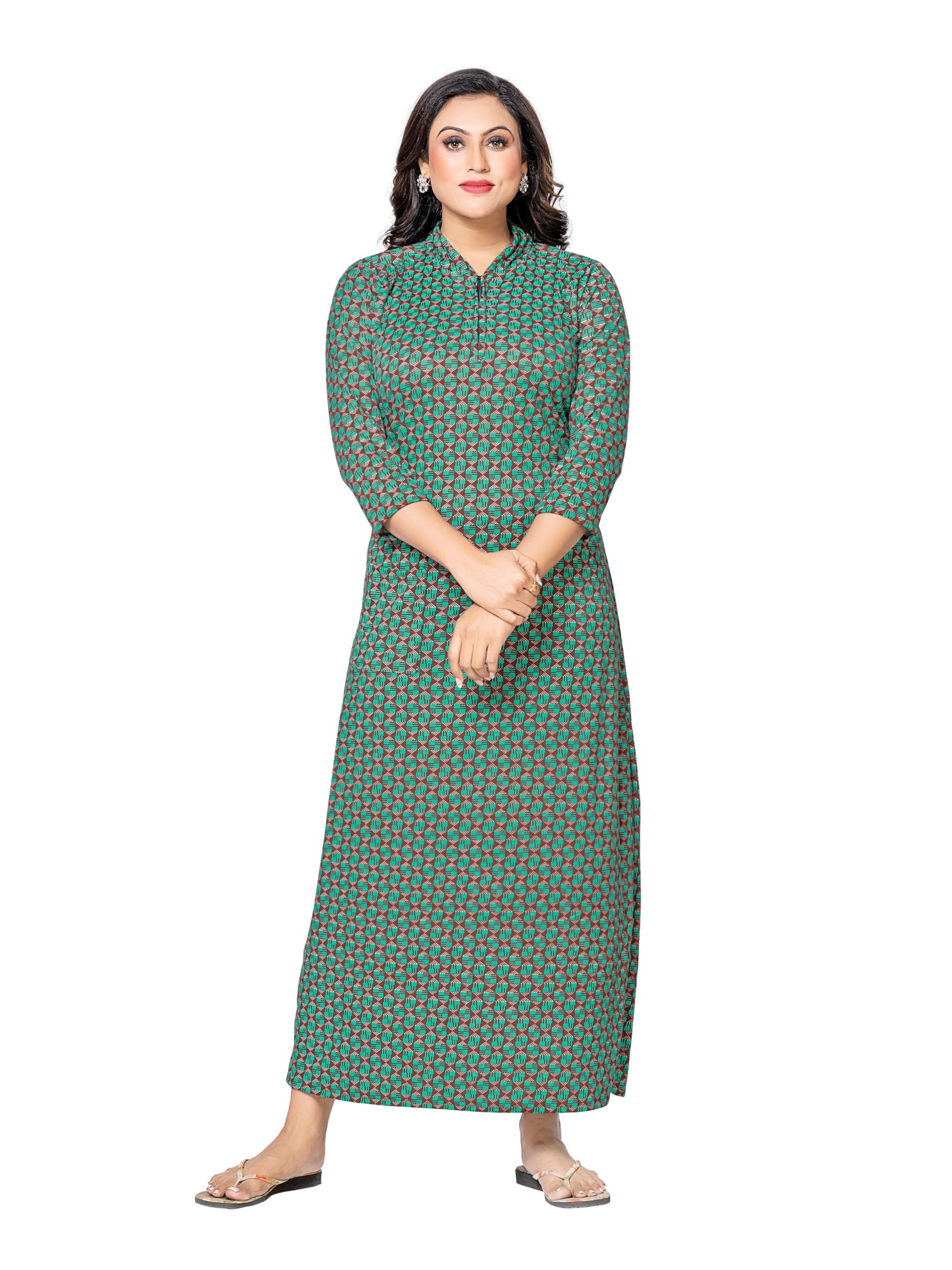 PNAEONGWomen's Winter Maxi Nighty Gown, Pack of 2