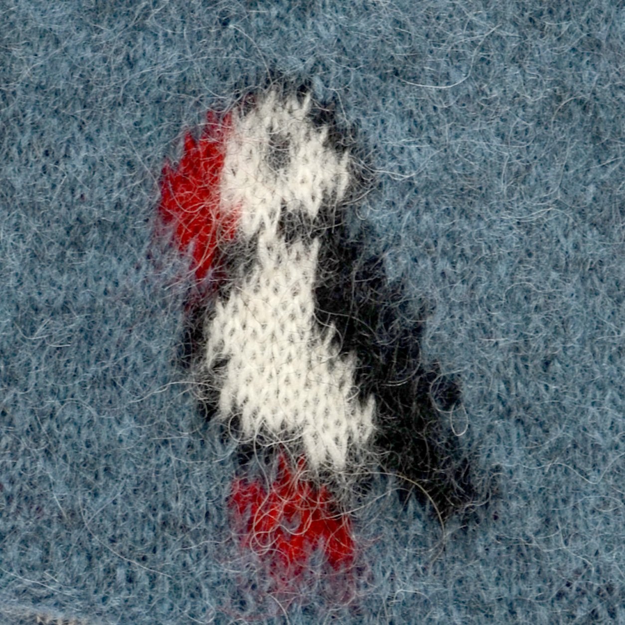 kidka 013 Strickmütze Wollmütze Papageientaucher blau