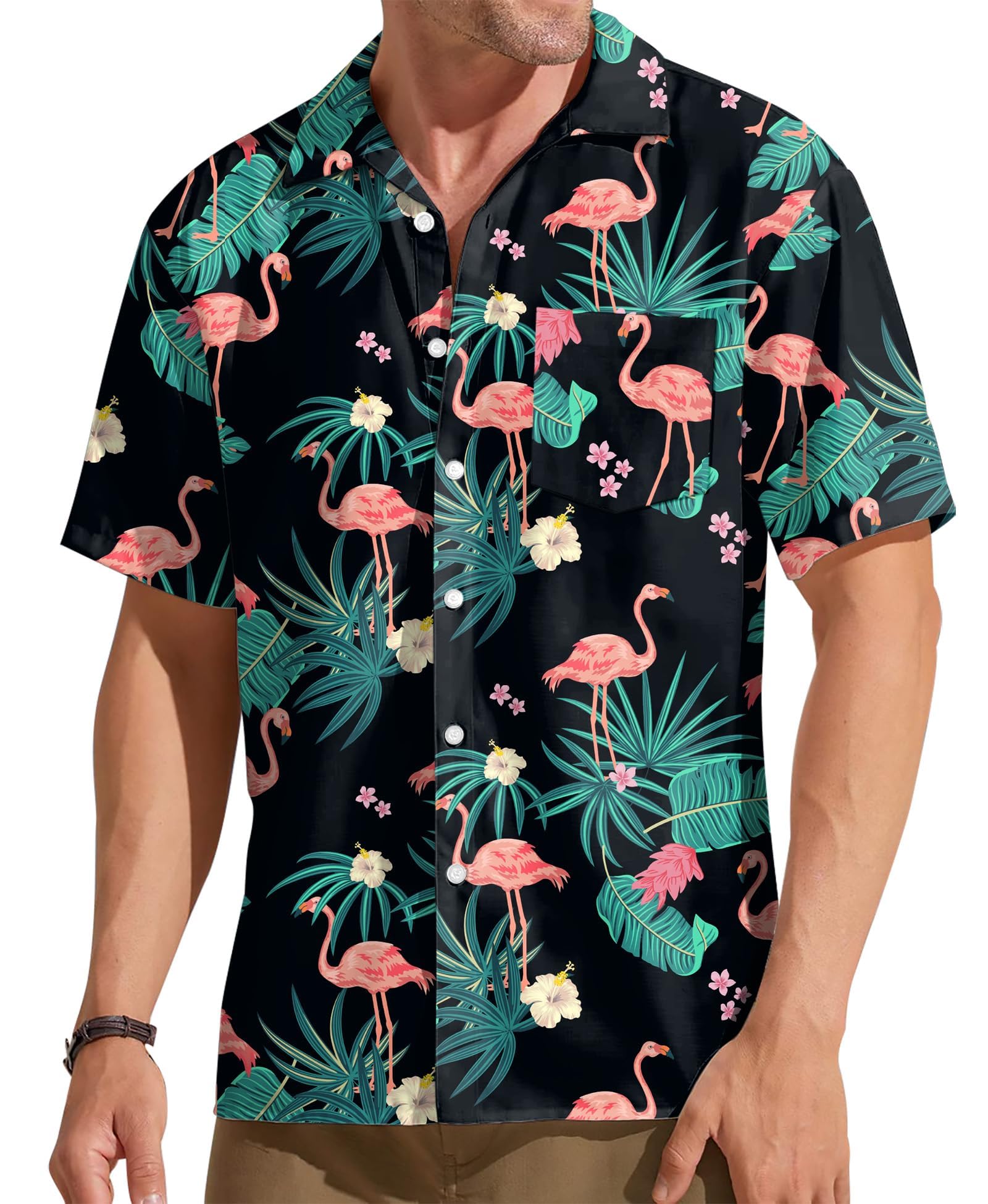 hohololo Hawaii Hemd MäNner Herren Hawaiihemd - Sommer Kurzarm-Hemd Party-Hemd