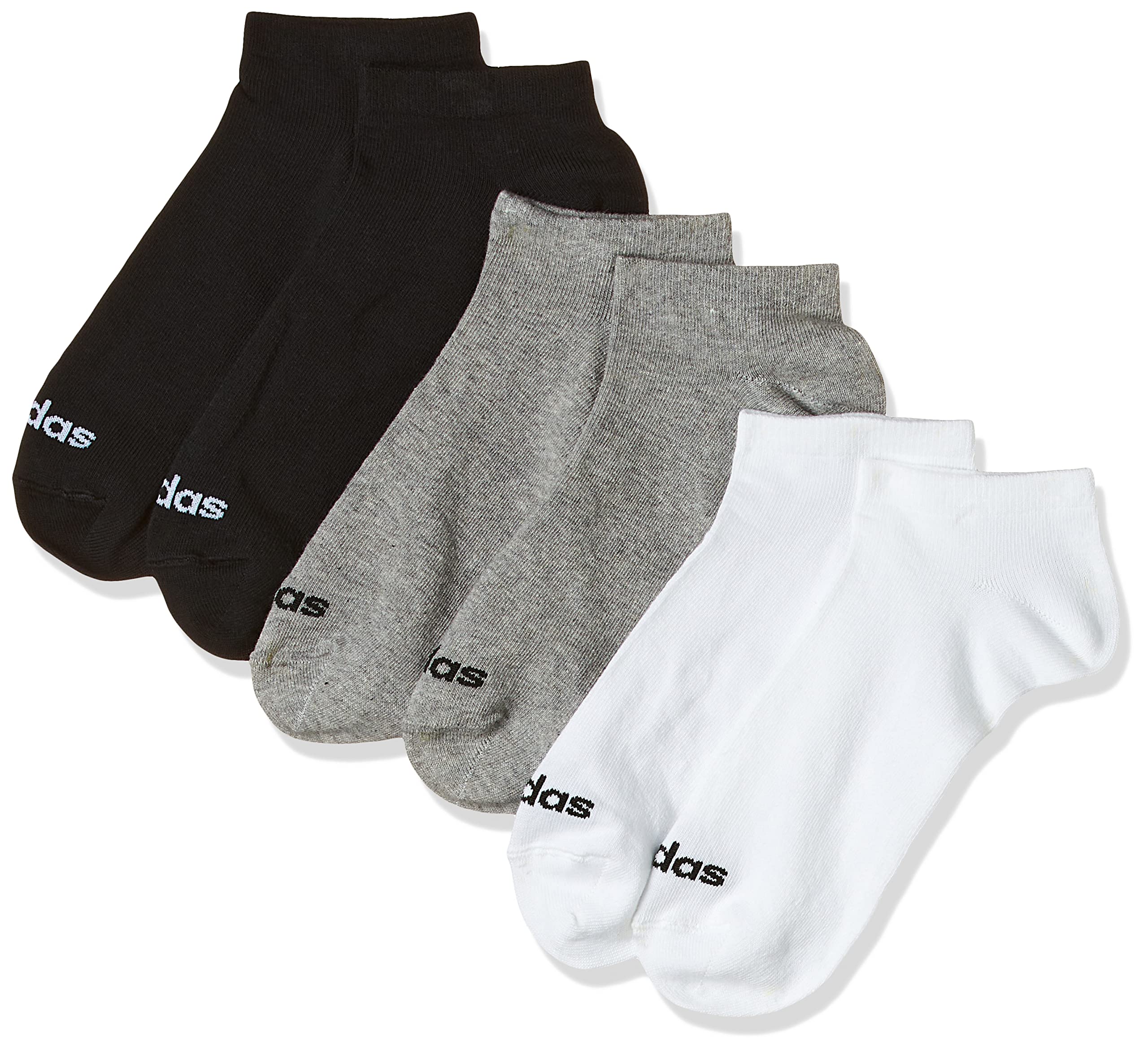 Unisex Adults Thin Linear Low-Cut 3 Pairs Socks