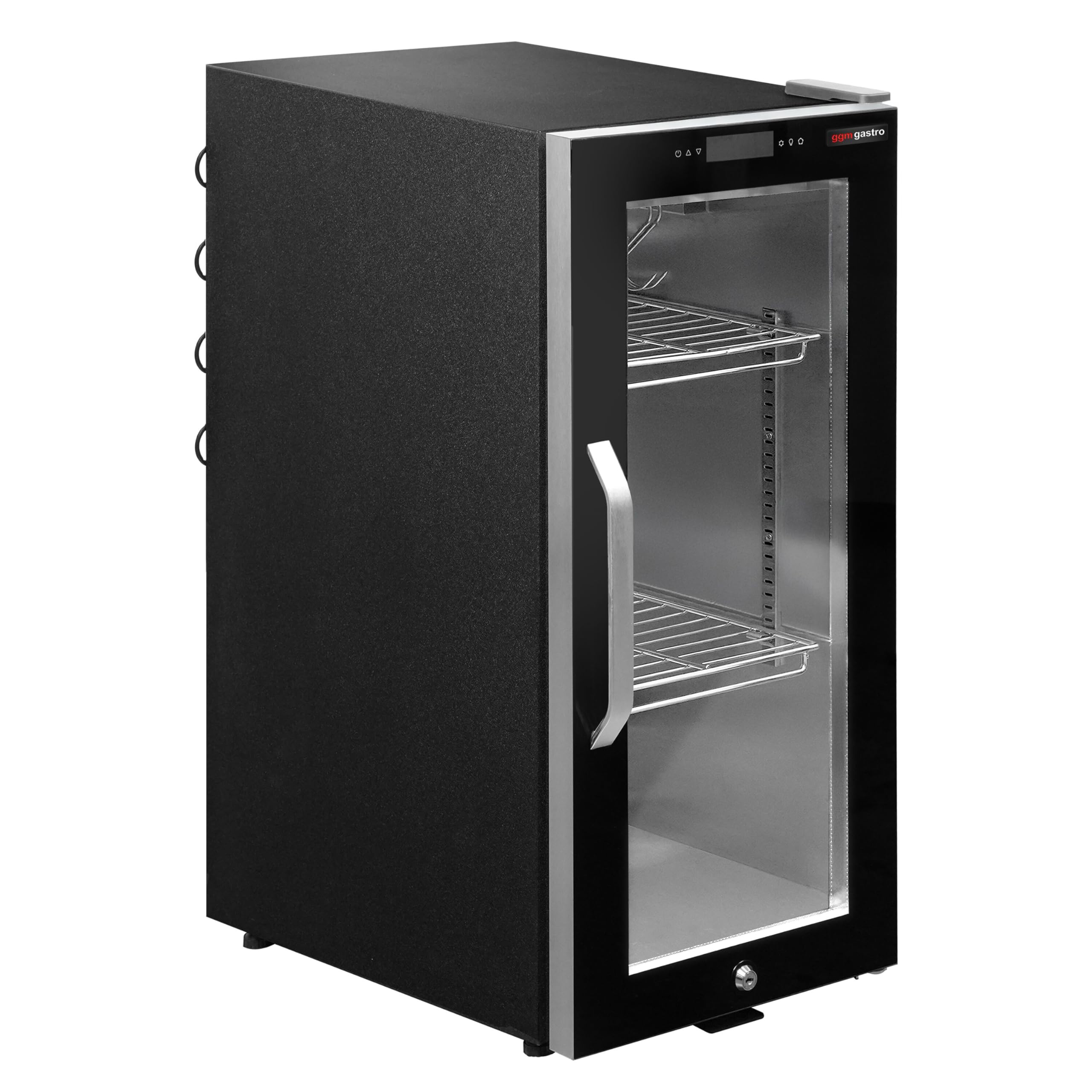 GGM Gastro Fleischreifeschrank 395mm 87L Schwarz | Optimale Fleischreifung, hygienischer Edelstahl SUS304, zeitsparende Reinigung, geräuscharmer Betrieb, flexibel ausrichtbar