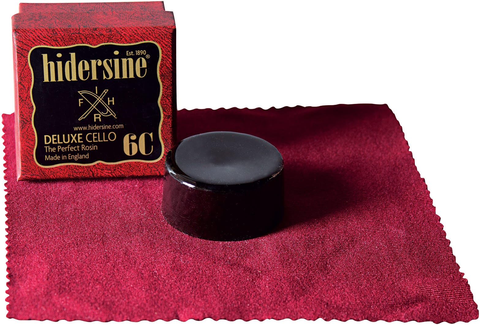 VP-036C Series VI Cello Bow Rosin – 35g Clear Black Cake in Decorative Box – Professional-Grade, Rich Tone for Steel Strings