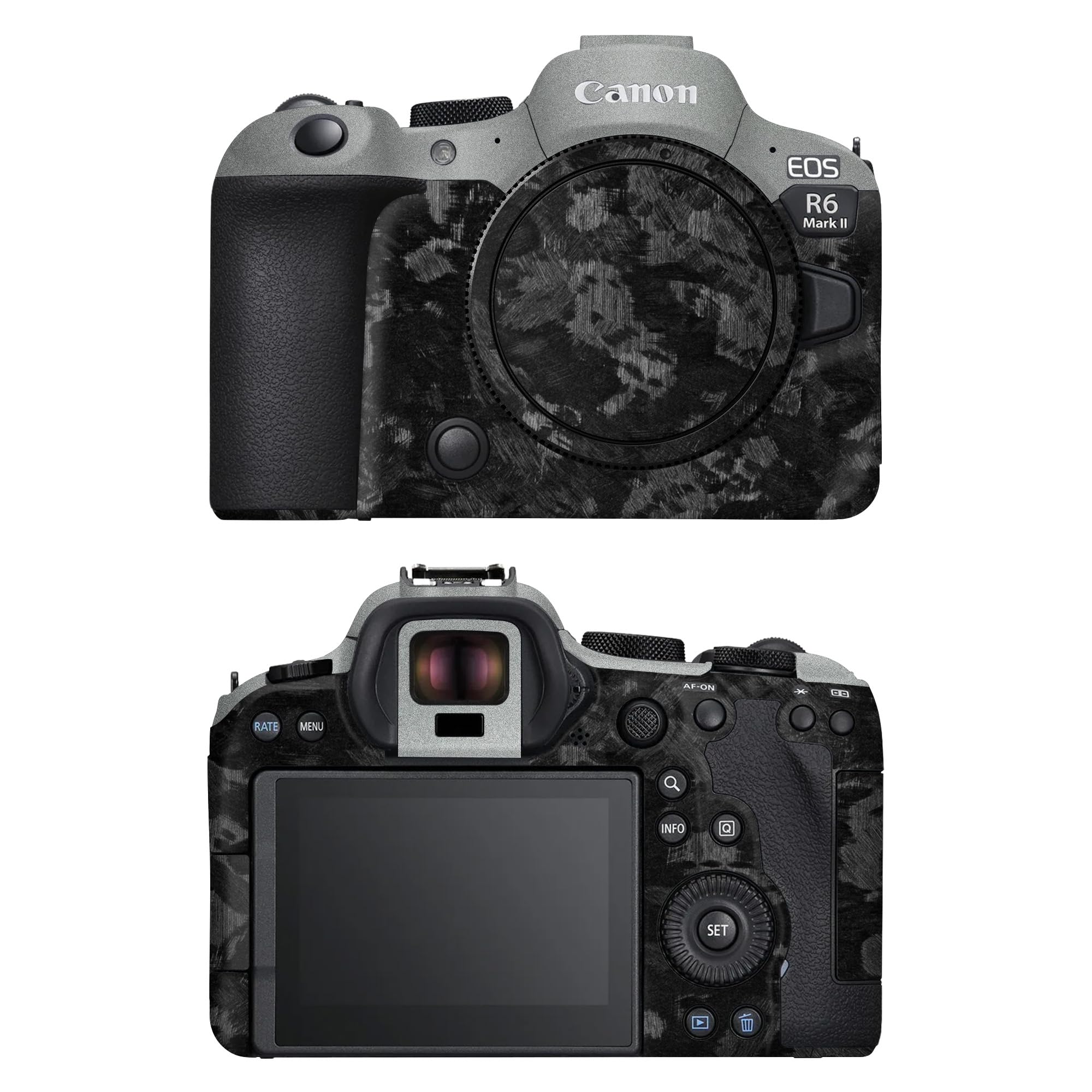Capes India Camera Skin Cover Compatible with Canon EOS R6 Mark II| Not a Case | Protective Film (Design - Retro Forged Carbon)-image-7