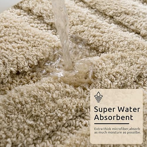 Miniatura 5 de DEXDE Alfombras de baño bohemias, antideslizantes, geométricas, de lujo, suaves, lavables, para baño, ducha, cocina, entrada, decoración moderna, 20