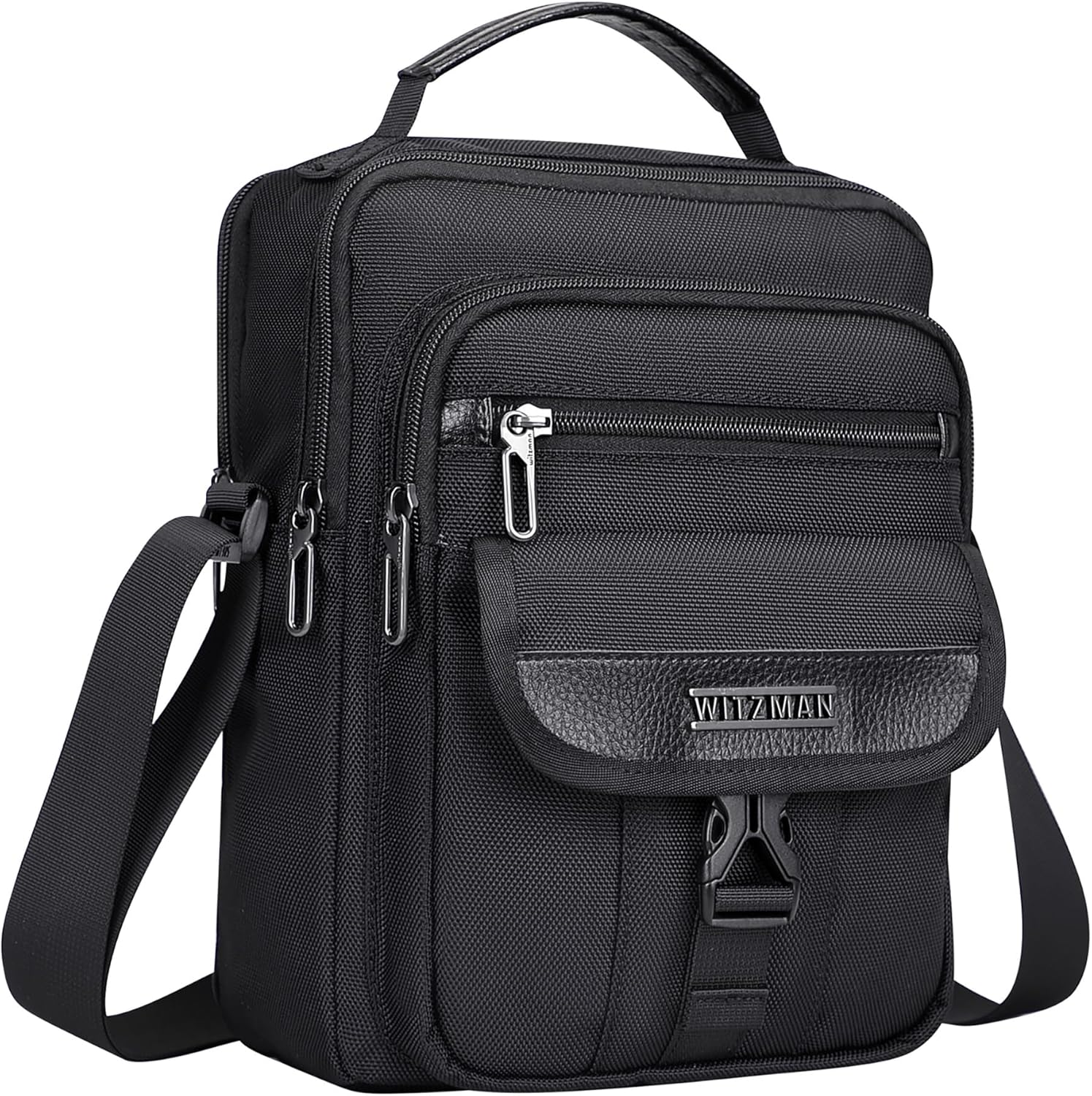 WITZMAN Crossbody Bags for Men Travel Shoulder Bag Lightweight Man Purse Small Casual Messenger Bag for Work Traveling