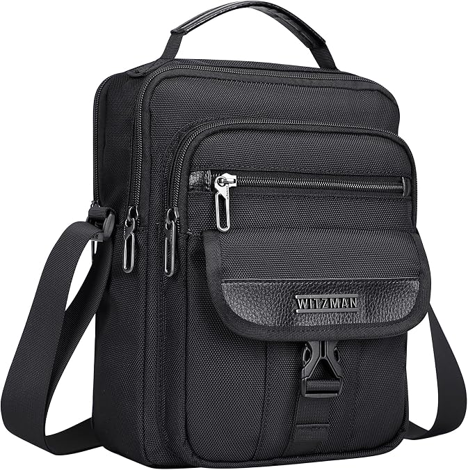 WITZMAN Men's Shoulder Bag 8L Lightweight Crossbody Shoulder Bags Men's Shoulder Bag for Business Travel